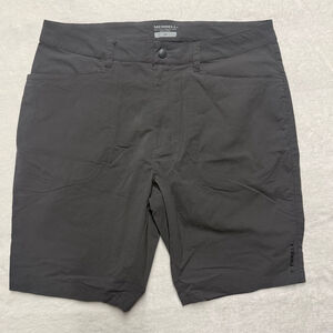 Men's Merrell Gray Flat Front Nylon Shorts Waist 34